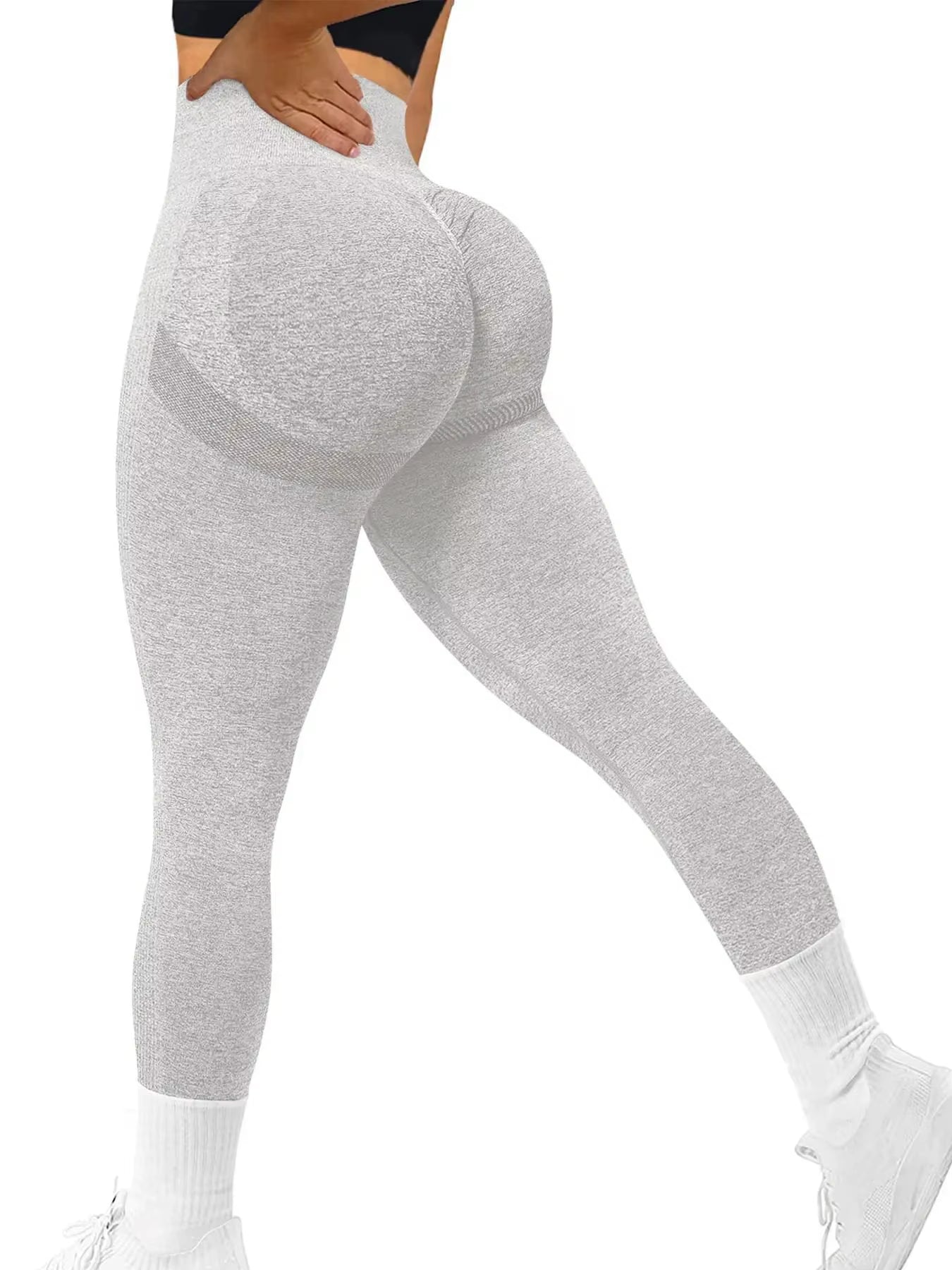 Legging de sport taille haute – Effet push-up, gainant et extensible