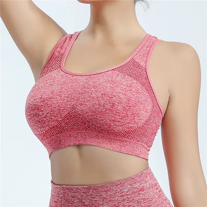 Brassière de sport push-up sans couture – Maintien, confort et respirabilité